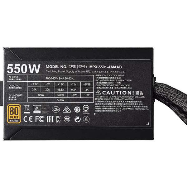 Блок питания Cooler Master MasterWatt 550 MPX-5501-AMAAB