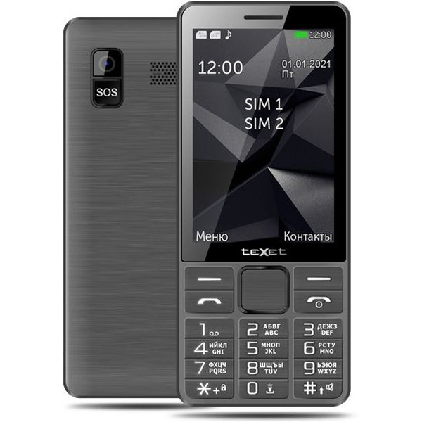 Мобильный телефон TeXet TM-D324 (серый)