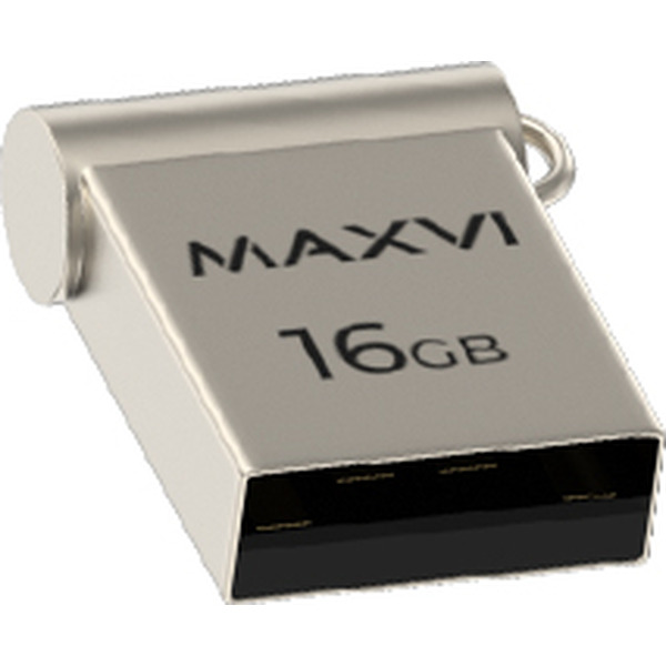 USB флеш Maxvi MM 16GB FD16GBUSB20C10MM (серебристый)