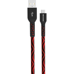 Кабель ATOMIC FLEXSTICK USB-microUSB (черный/красный)