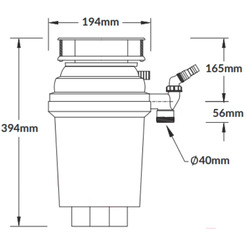 Измельчитель пищевых отходов McAlpine Perfect Grind Slim WDU-4ASEU-CARB