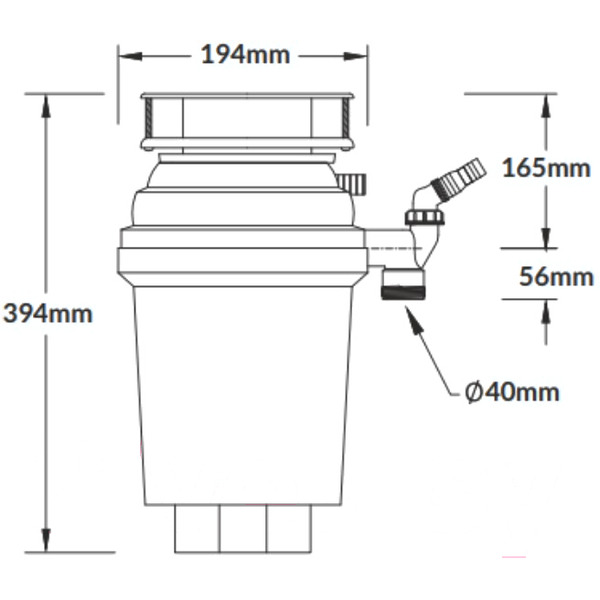 Измельчитель пищевых отходов McAlpine Perfect Grind Slim WDU-4ASEU-CARB