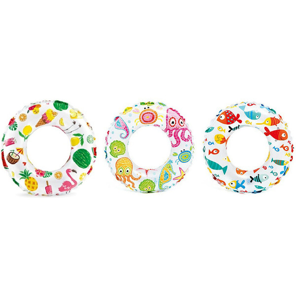 Надувной круг для плавания INTEX Lively Print 59241NP