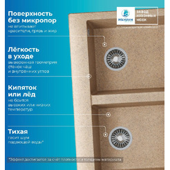 Кухонная мойка Polygran Brig 790 (песочный)