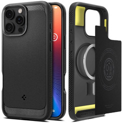 Чехол для телефона Spigen Rugged Armor Mag Magsafe для iPhone 16 Pro Max ACS07986 (черный)
