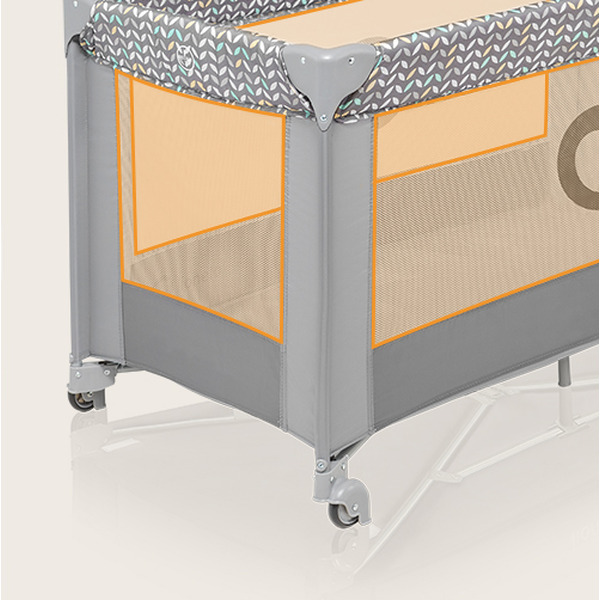 Кровать-манеж Lionelo Stefi (Grey Concrete Multicolor)