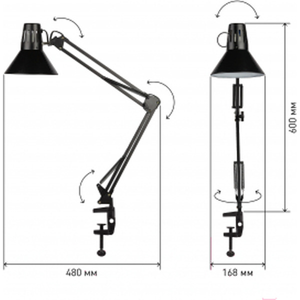 Светильник ЭРА N-121-E27-40W-BK (черный)