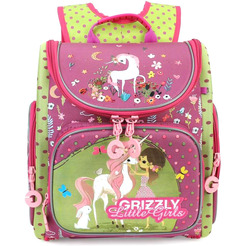 Рюкзак Grizzly RA-971-1 (фуксия/салатовый)