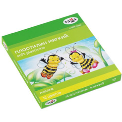 Пластилин восковой Гамма Пчелка 280032Н (12 цв)