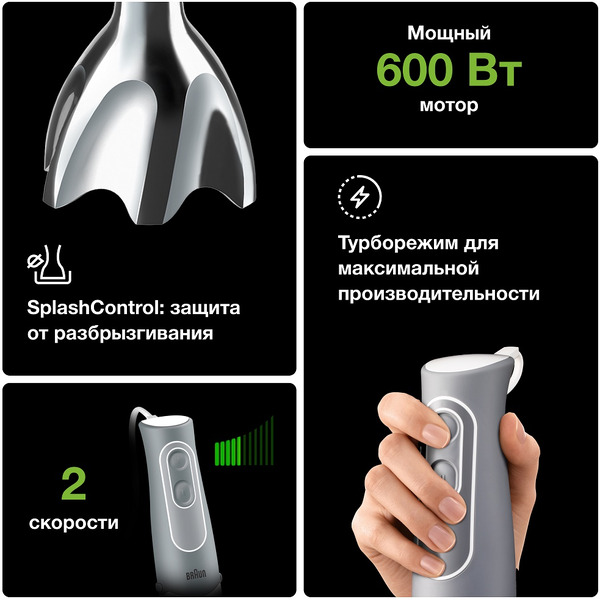Блендер Braun MQ535 Sauce (черный)