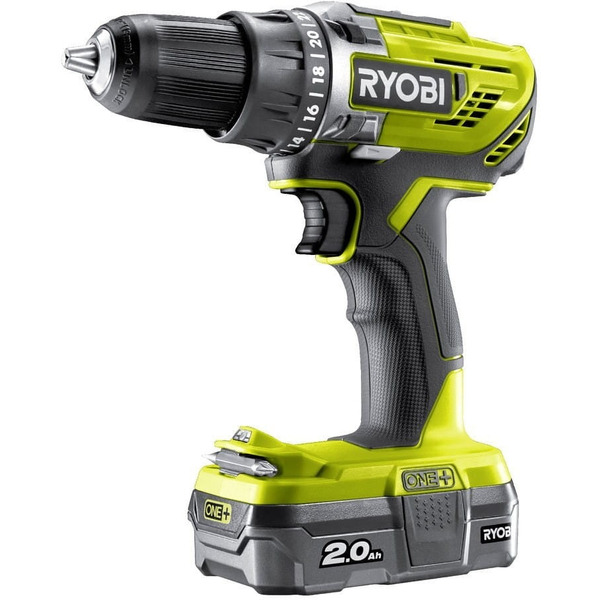 Дрель-шуруповерт Ryobi R18DD3-120S (5133003347) с 1-м АКБ, сумка