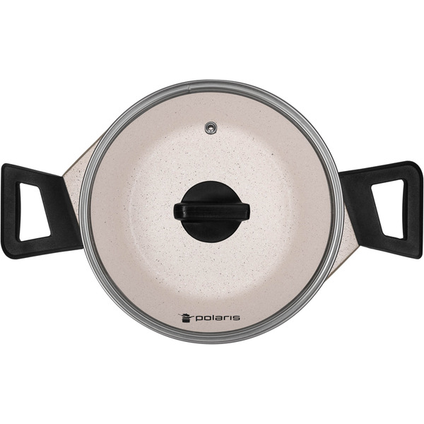Кастрюля Stone-24C (4 л) POLARIS Бежево -коричневая