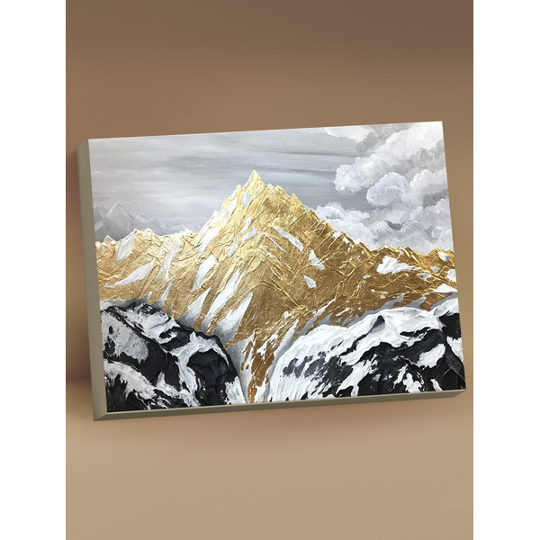 Картина по номерам Флюид Золотые вершины 40x50 HR0393
