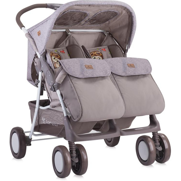 Коляска прогулочная «книга» Lorelli Twin with Summer Basket Beige Buho with Leaves (10020071702)