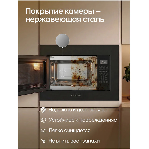 Микроволновая печь встраиваемая YOSHIRO YMW-BI25M1