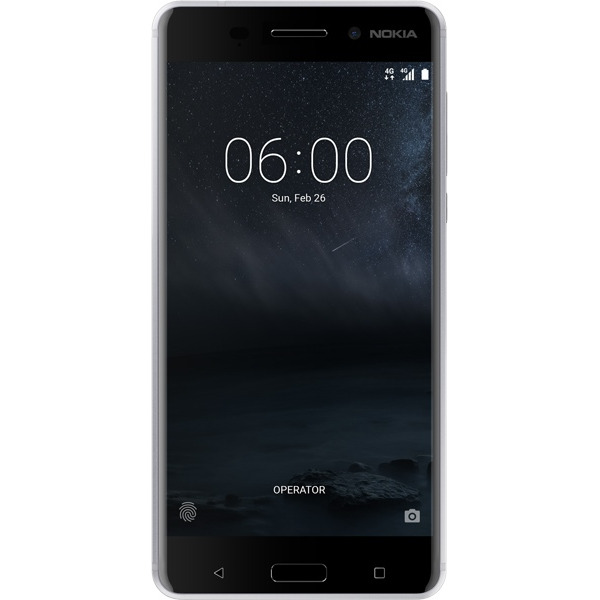 Смартфон Nokia 6 серебрянный (11PLES01A12)