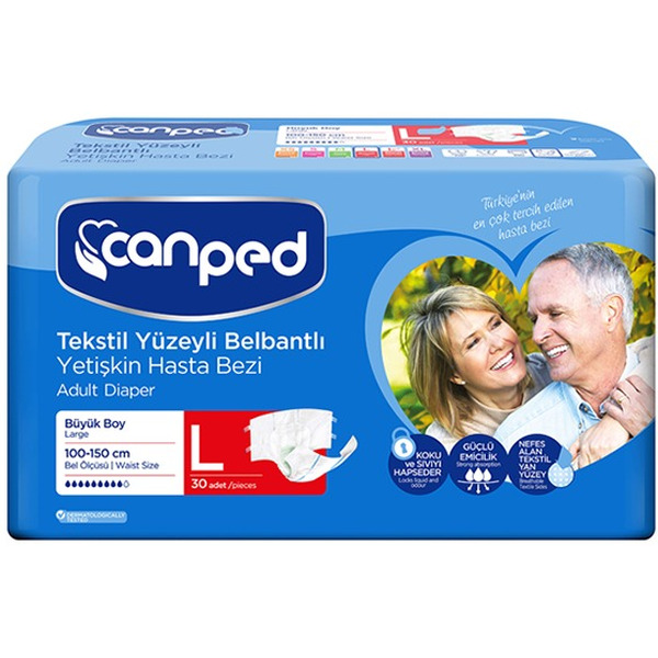 Подгузники для взрослых Canped 30шт размер L (100-150 см)