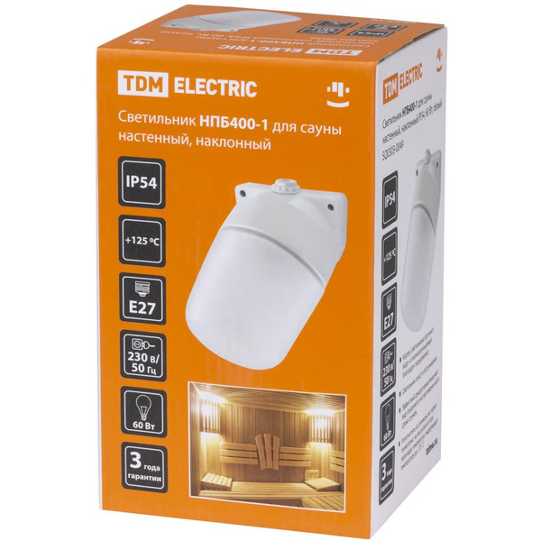 Светильник для сауны TDM НПБ400 (белый)