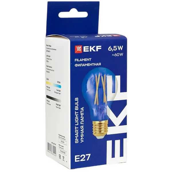 Умная филаментная лампа EKF Connect E27 Wi-Fi