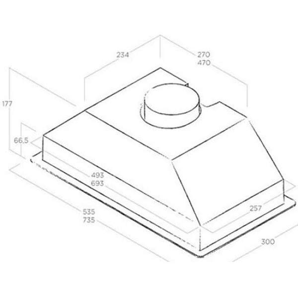 Кухонная вытяжка Elica Era S IX/A/52