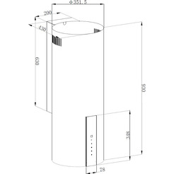 Кухонная вытяжка Korting KHC 35969 DN Cylinder