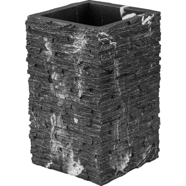 Стакан для зубных щеток Perfecto Linea Stonewave 35-130802 (черный)