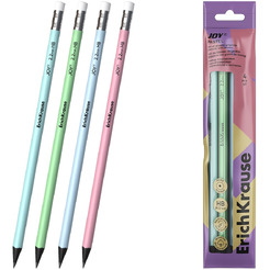 Набор чернографитных карандашей Erich Krause JOY® Pastel 60702 (4 шт)