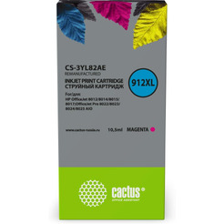 Картридж струйный Cactus CS-3YL82AE 912XL пурпурный (10.5мл) для HP OfficeJet 8012/8014/8015/8017;OfficeJet Pro 8022/8023/8024/8025 AIO