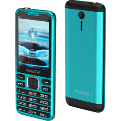 Мобильный телефон Maxvi X10i +ЗУ WC-112 (голубой)