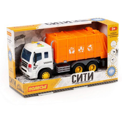 Автомобиль коммунальный инерционный Полесье Сити 86426 (оранжевый)