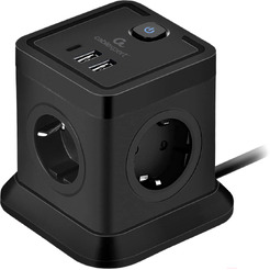 Сетевой фильтр Cablexpert TWR-4-CU2-B-2