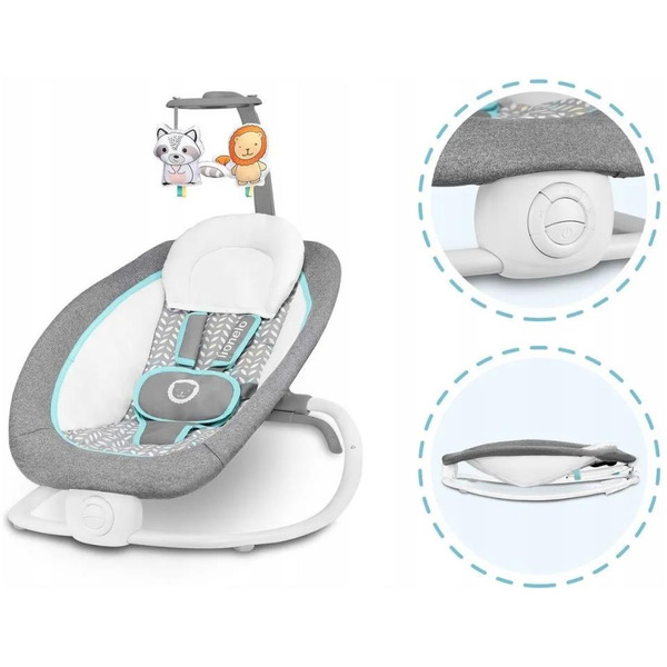 Детский шезлонг Lionelo Pascal (Grey Scandi)