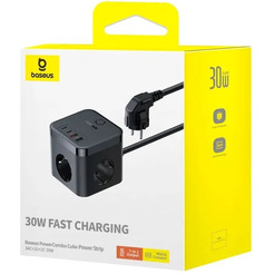 Сетевое зарядное Baseus PowerCombo Cube Power Strip 3AC+2U+2C 30W E00066400117-00