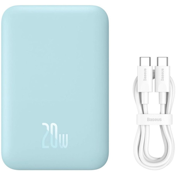 Внешний аккумулятор Baseus Magnetic Wireless PPCX020003 6000mAh (голубой)