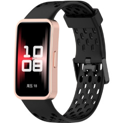 Ремешок Bingo Silicone Holes для HUAWEI Band 8/8 NFC/9/9 NFC (черный)