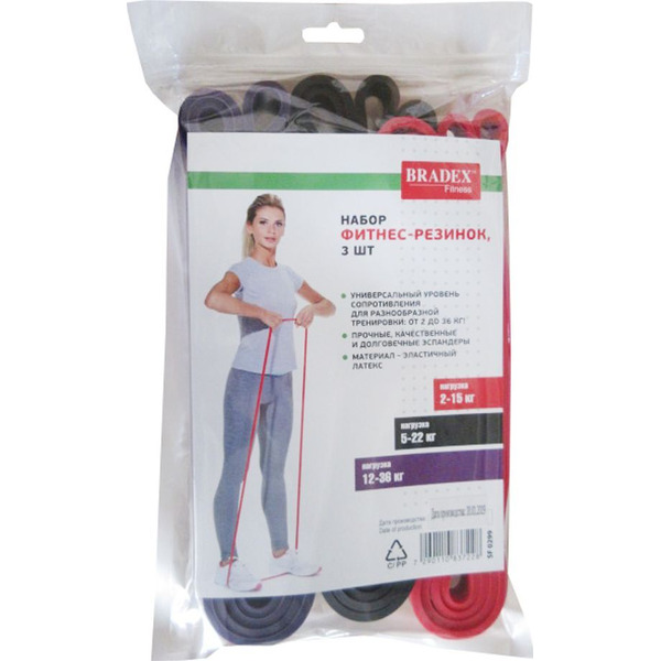 Набор фитнес резинок Bradex SF 0299