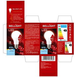 Лампа светодиодная BELLIGHT LED A60 10W 220V E27 4000К