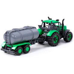 Трактор Полесье Прогресс с прицепом-цистерной 91567 (зеленый)