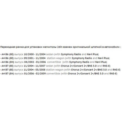 Рамка Incar RAU4-03S ( AUDI A4 03+)