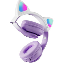 Наушники с ушками MIRU Cat EP-W10 (сиреневый)
