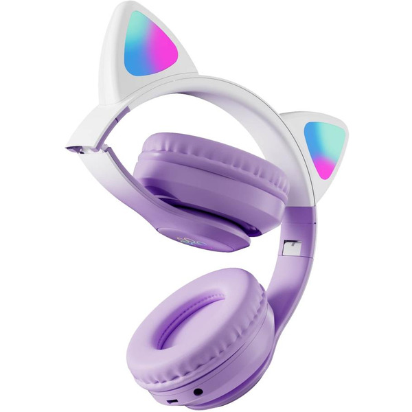 Наушники с ушками MIRU Cat EP-W10 (сиреневый)