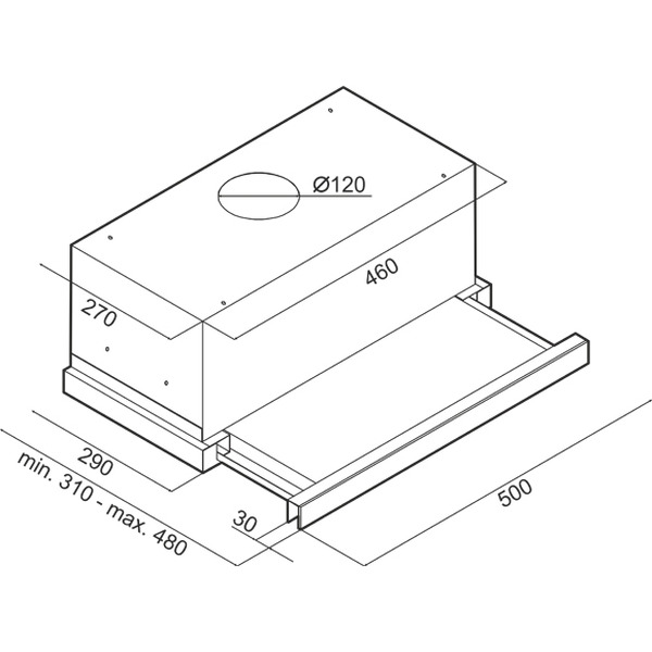 Вытяжка CIARKO SL-S II 50 Sr-Cr ZAR M