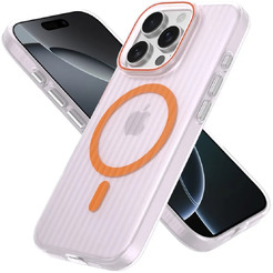 Задняя накладка CASE Translucent Strip Apple iPhone 16 Pro (прозрачно-оранжевый)