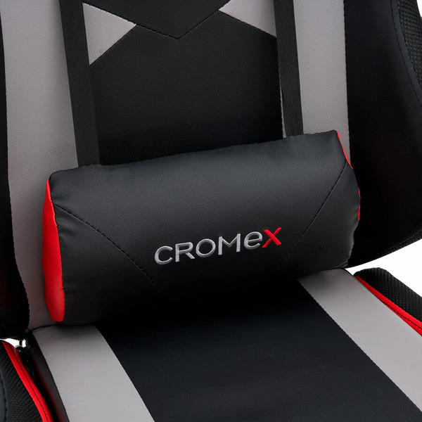 Кресло компьютерное CROMEX Quantum GM-155 (532955) черный/серый/красный