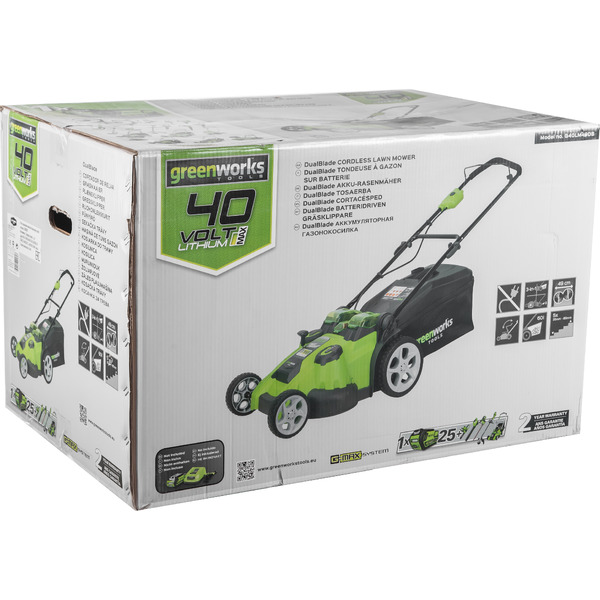 Газонокосилка Greenworks G40LM49DB 2500207 (без АКБ и ЗУ)