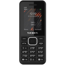 Телефон TEXET TM-119 (черный, без ЗУ)