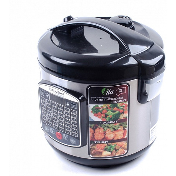 Мультиварка Endever Vita 90 (черный/сталь)