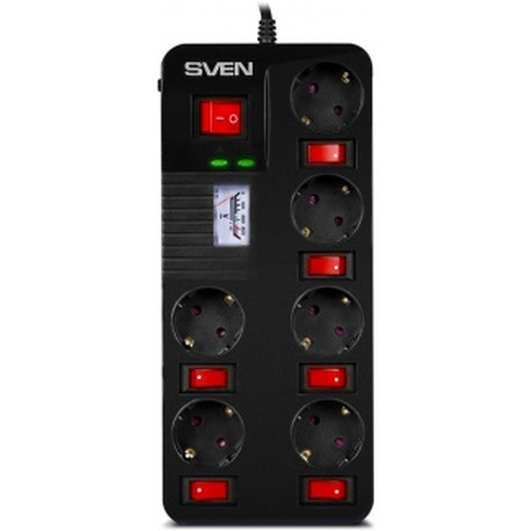 Сетевой фильтр SVEN Fort Pro (черный, 1.8 м)
