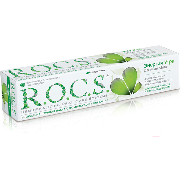 Зубная паста R.O.C.S. Энергия утра. Двойная Мята (74г)