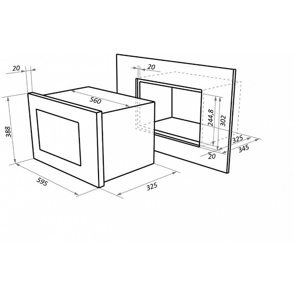 Микроволновая печь MAUNFELD MBMO.20.1PGB